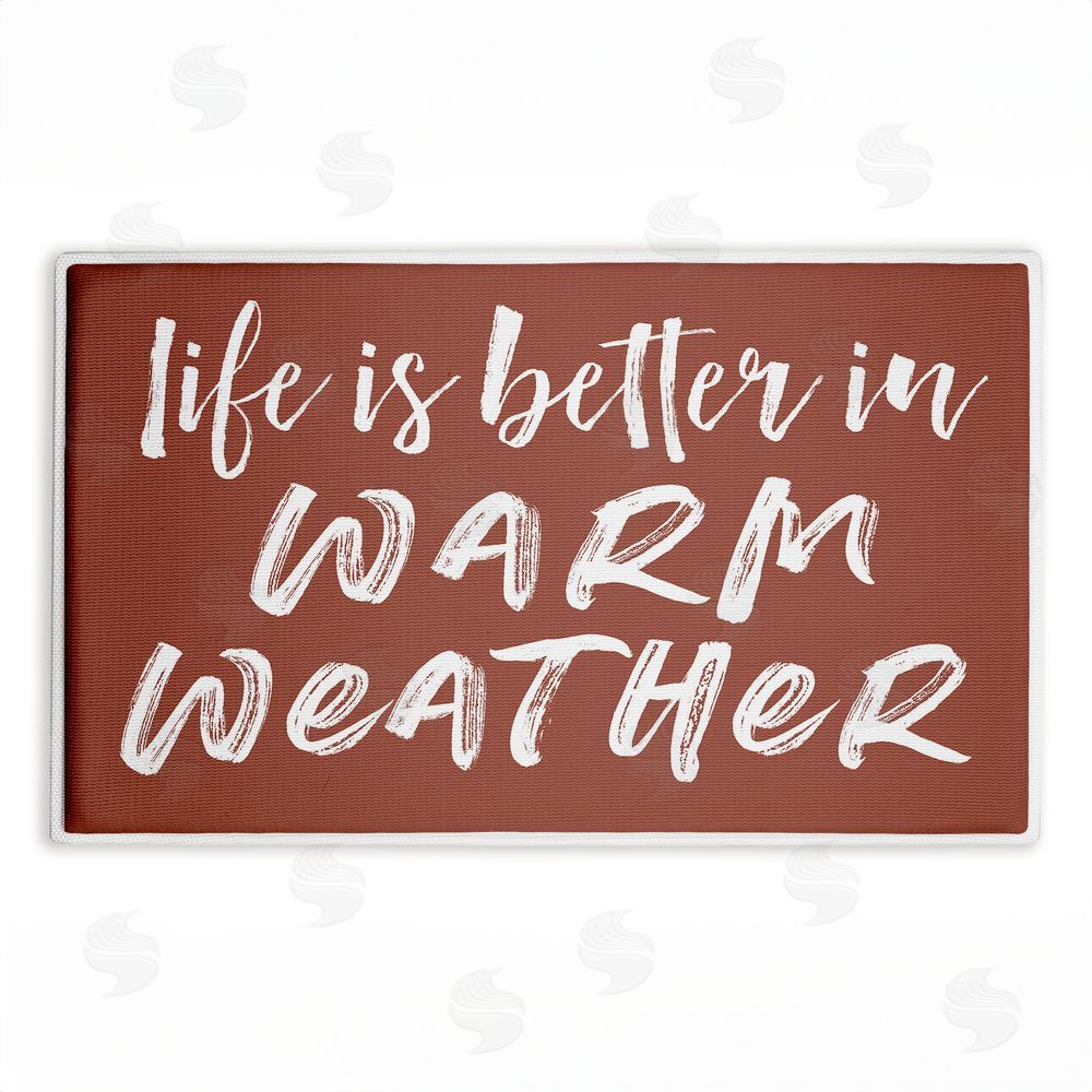 Lettered and Lined Better In Warm Weather Plush Bathroom Floor Mat