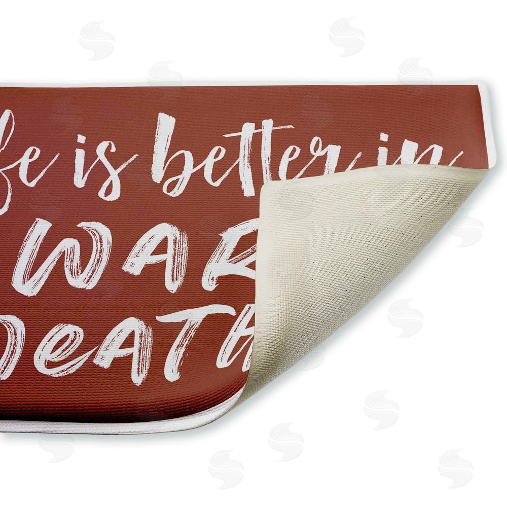 Lettered and Lined Better In Warm Weather Plush Bathroom Floor Mat
