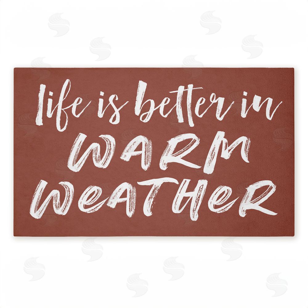 Lettered and Lined Better In Warm Weather Unwoven Outdoor Door Mat