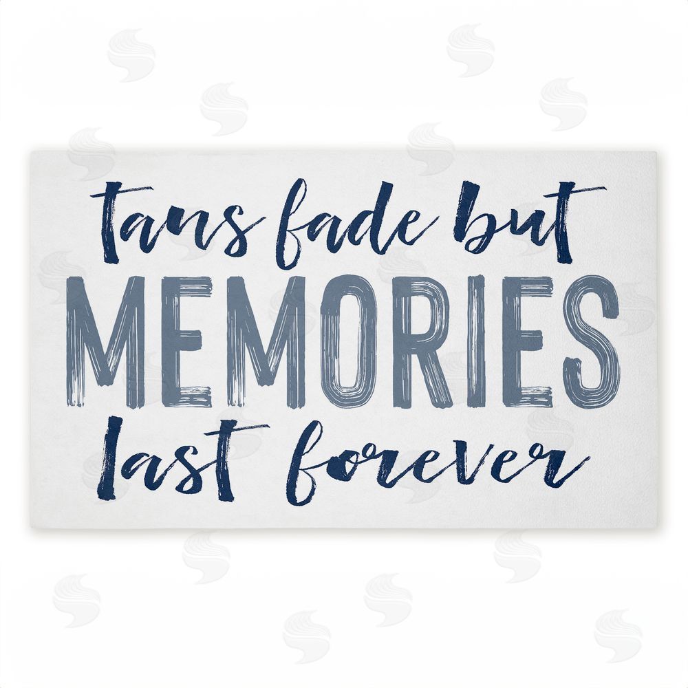 Lettered and Lined Tans Fade But Memories Last Unwoven Outdoor Door Mat
