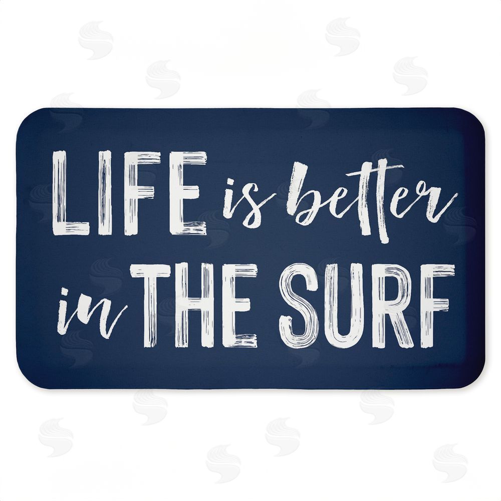 Lettered and Lined Better In The Surf Sentiment Kitchen Floor Mat