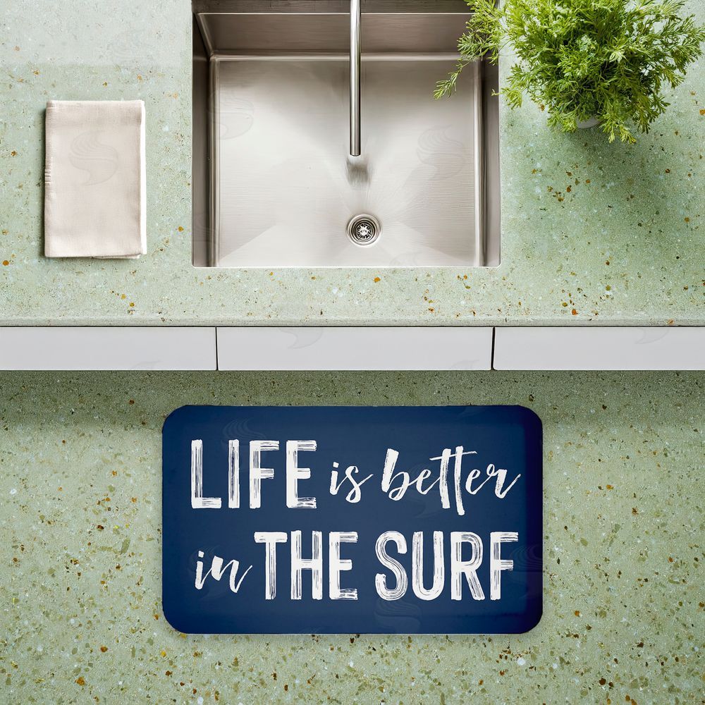 Lettered and Lined Better In The Surf Sentiment Kitchen Floor Mat