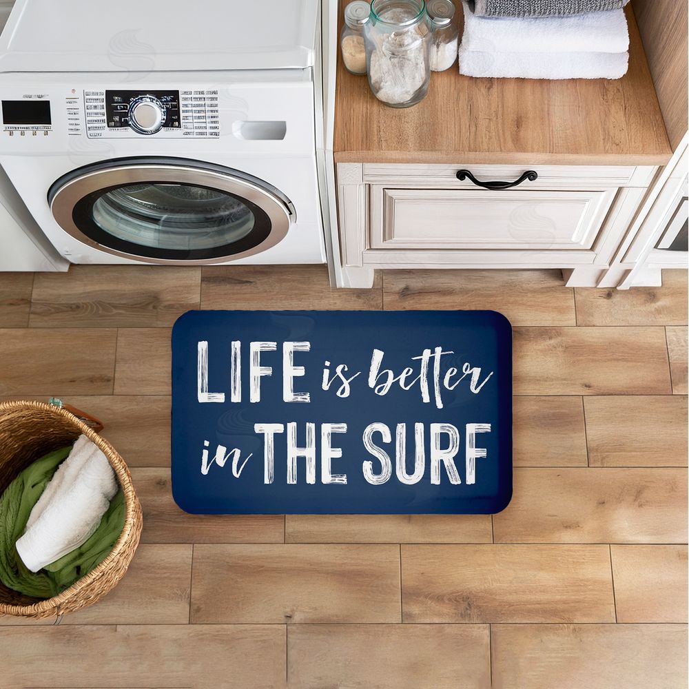 Lettered and Lined Better In The Surf Sentiment Kitchen Floor Mat