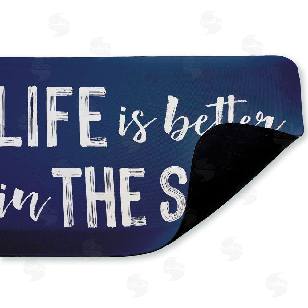 Lettered and Lined Better In The Surf Sentiment Kitchen Floor Mat