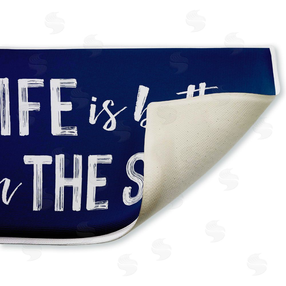 Lettered and Lined Better In The Surf Sentiment Plush Bathroom Floor Mat