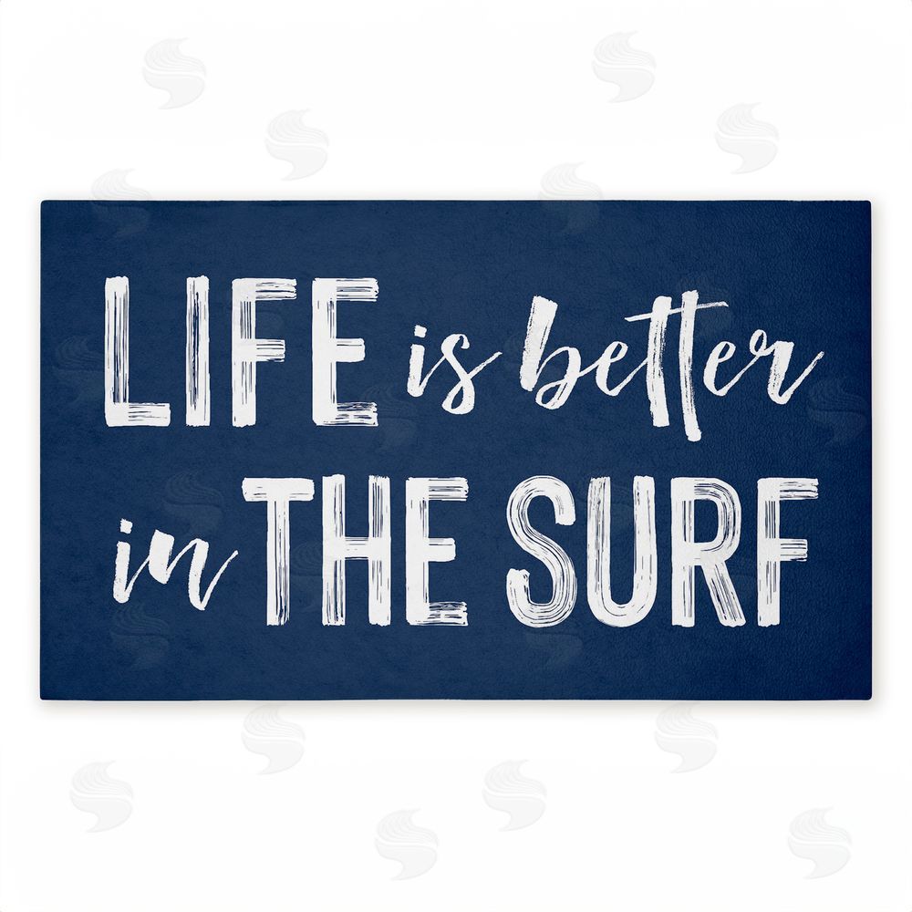 Lettered and Lined Better In The Surf Sentiment Unwoven Outdoor Door Mat