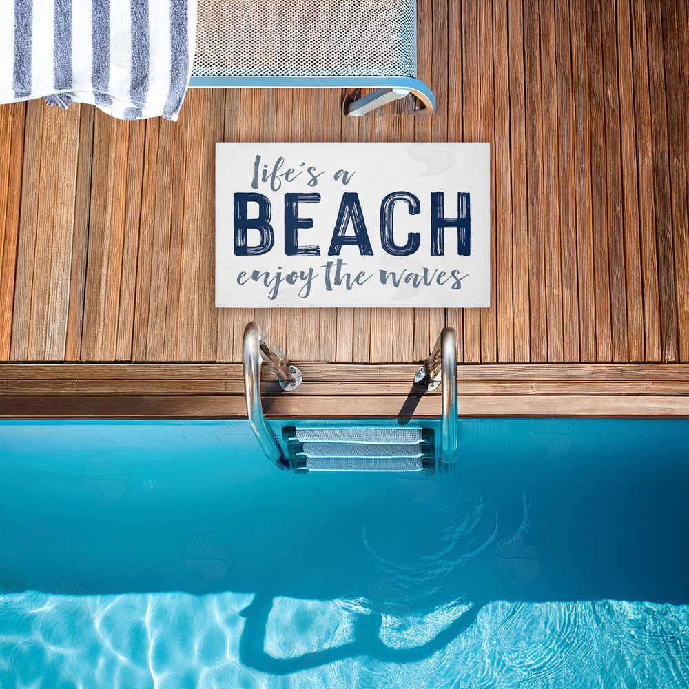 Lettered and Lined Life's A Beach Enjoy Unwoven Outdoor Door Mat