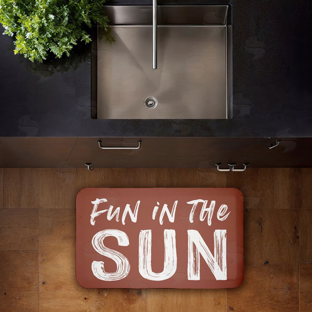 Lettered and Lined Fun In The Sun Sentiment Kitchen Floor Mat