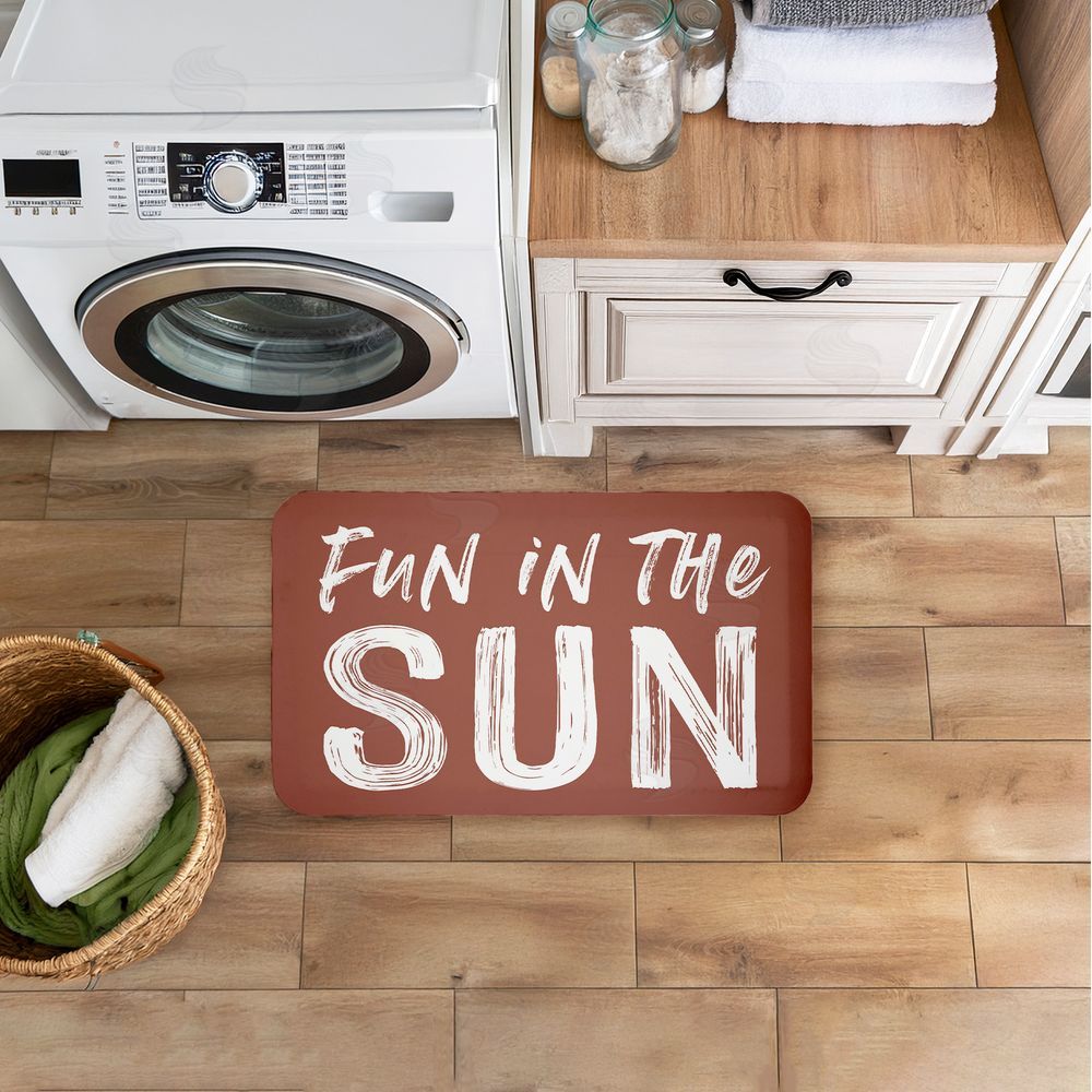 Lettered and Lined Fun In The Sun Sentiment Kitchen Floor Mat