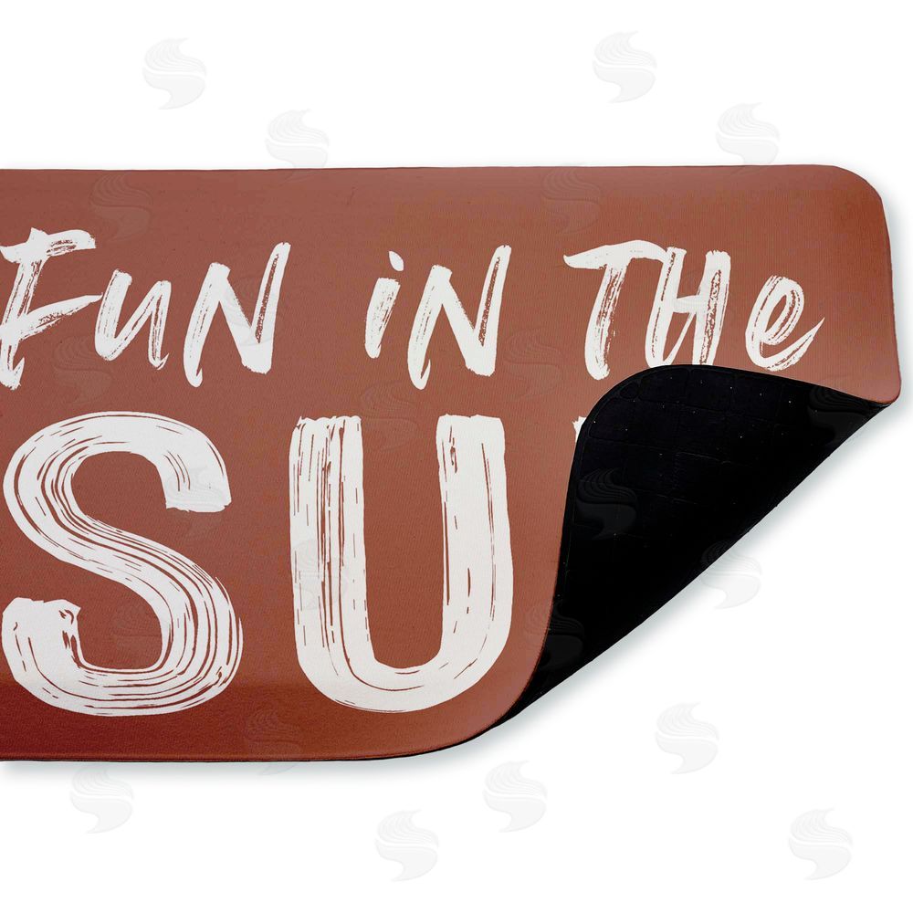 Lettered and Lined Fun In The Sun Sentiment Kitchen Floor Mat