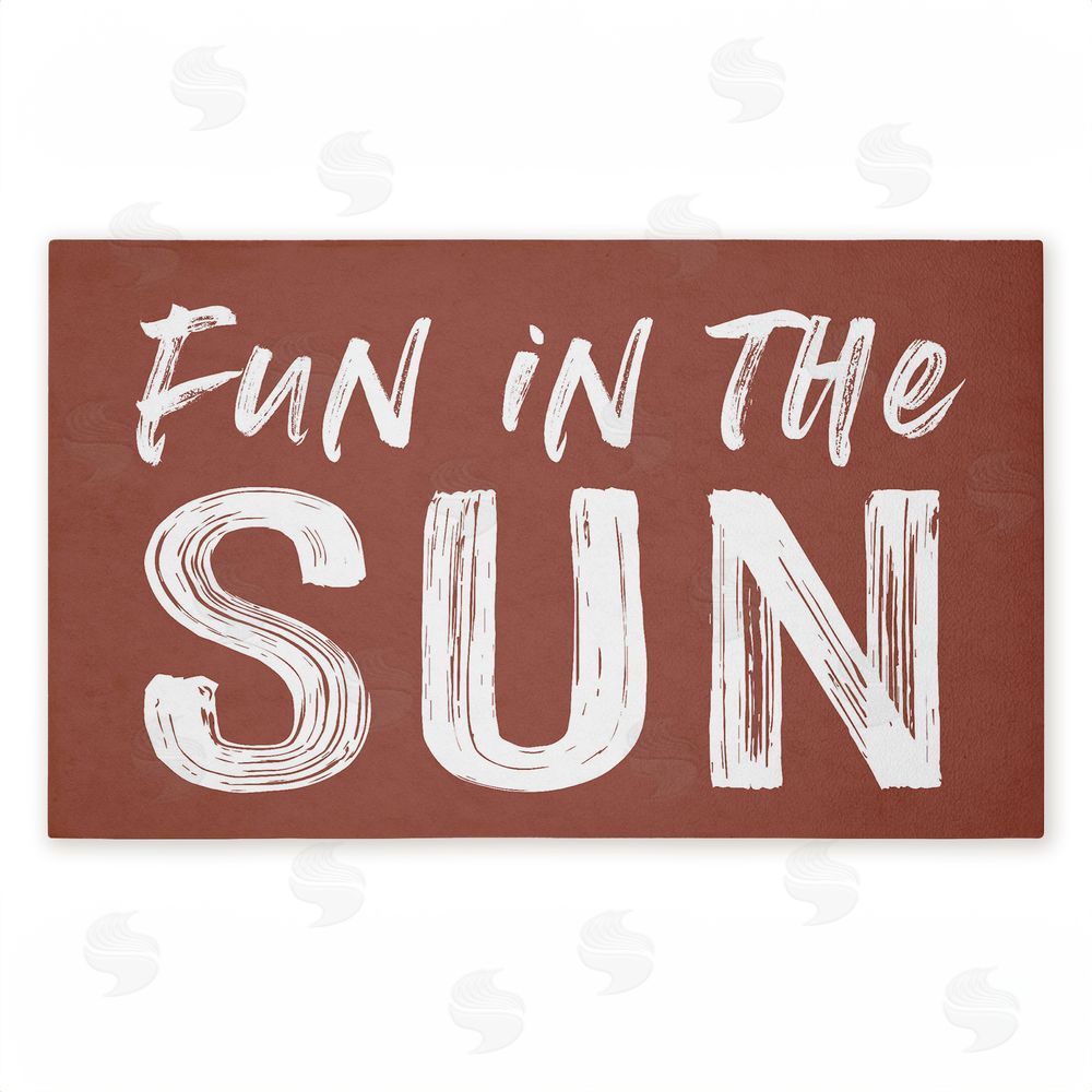 Lettered and Lined Fun In The Sun Sentiment Unwoven Outdoor Door Mat