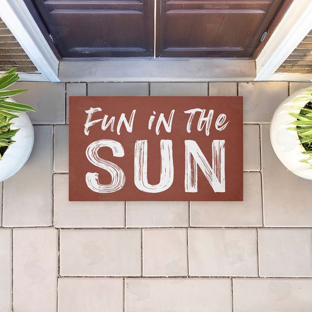 Lettered and Lined Fun In The Sun Sentiment Unwoven Outdoor Door Mat