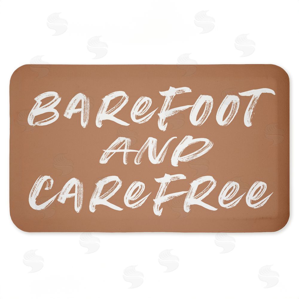 Lettered and Lined Barfoot & Carefree Summer Kitchen Floor Mat