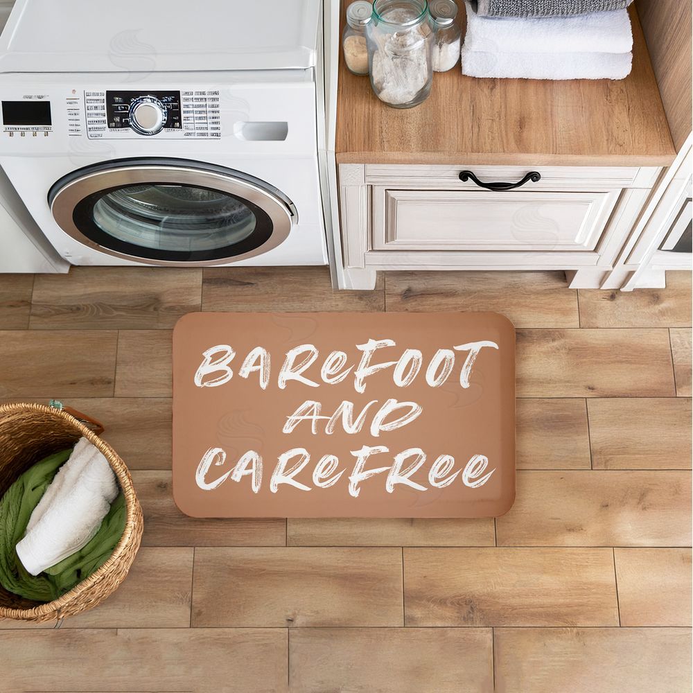 Lettered and Lined Barfoot & Carefree Summer Kitchen Floor Mat