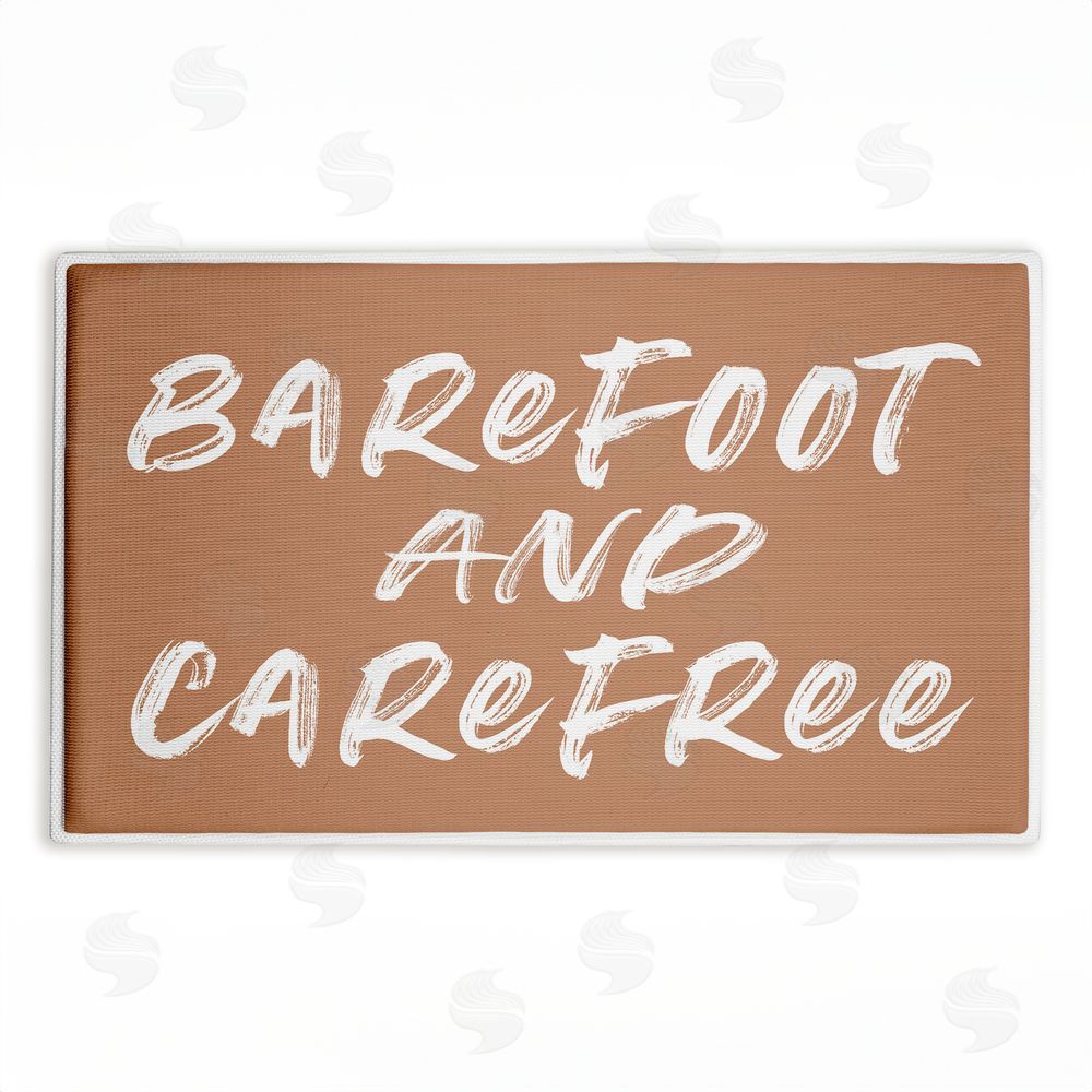 Lettered and Lined Barfoot & Carefree Summer Plush Bathroom Floor Mat