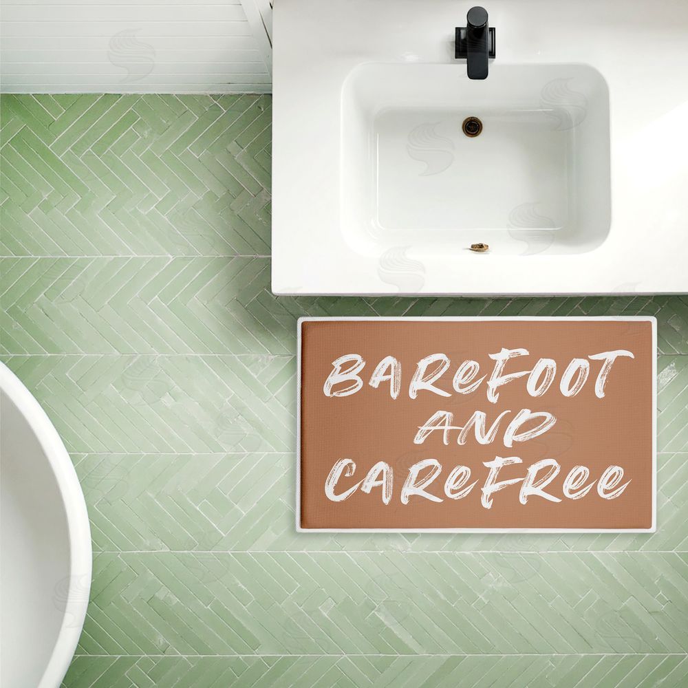 Lettered and Lined Barfoot & Carefree Summer Plush Bathroom Floor Mat