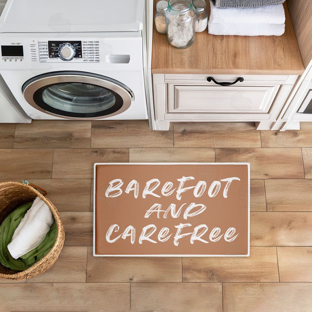 Lettered and Lined Barfoot & Carefree Summer Plush Bathroom Floor Mat