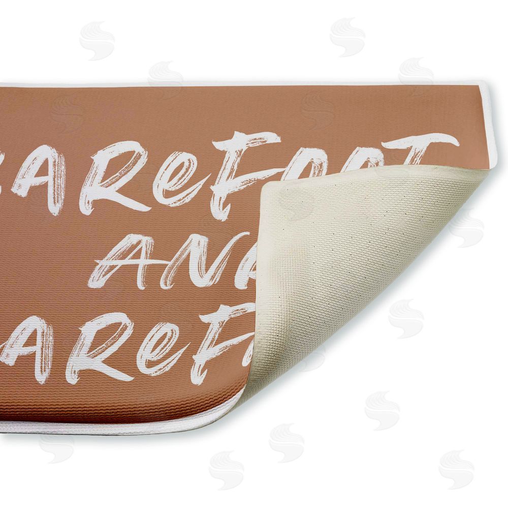 Lettered and Lined Barfoot & Carefree Summer Plush Bathroom Floor Mat