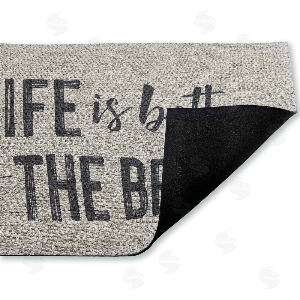 Lettered and Lined Life Better At The Beach Outdoor Faux Sisal Door Mat