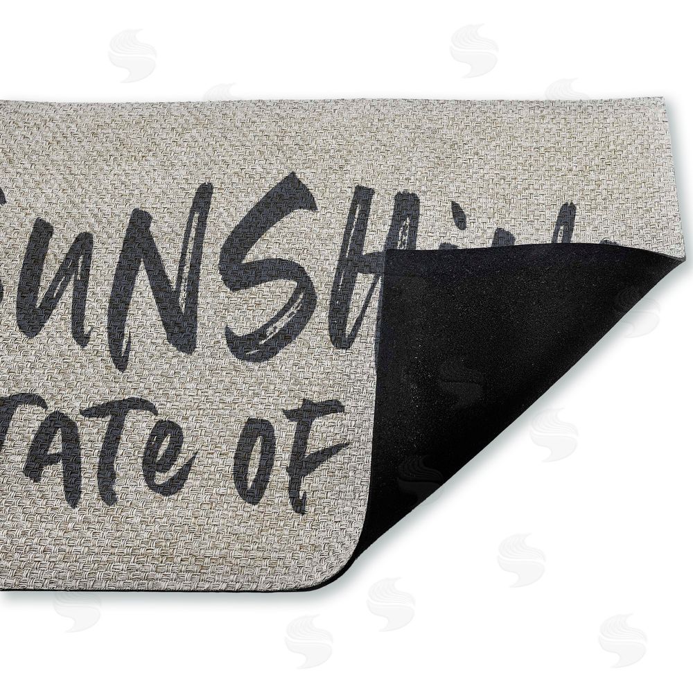 Lettered and Lined Sunshine State Of Mind Outdoor Faux Sisal Door Mat