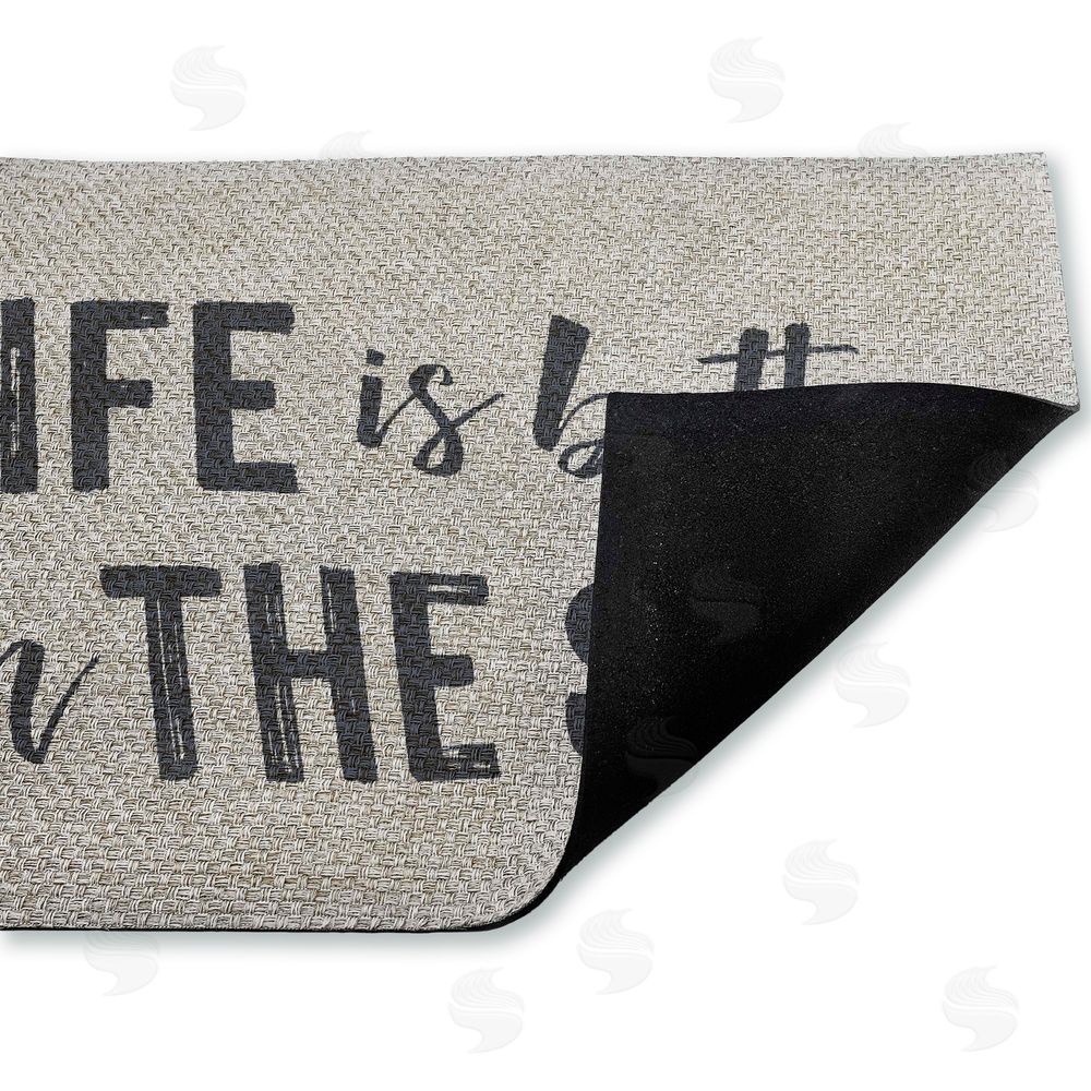 Lettered and Lined Life Better In The Sun Outdoor Faux Sisal Door Mat