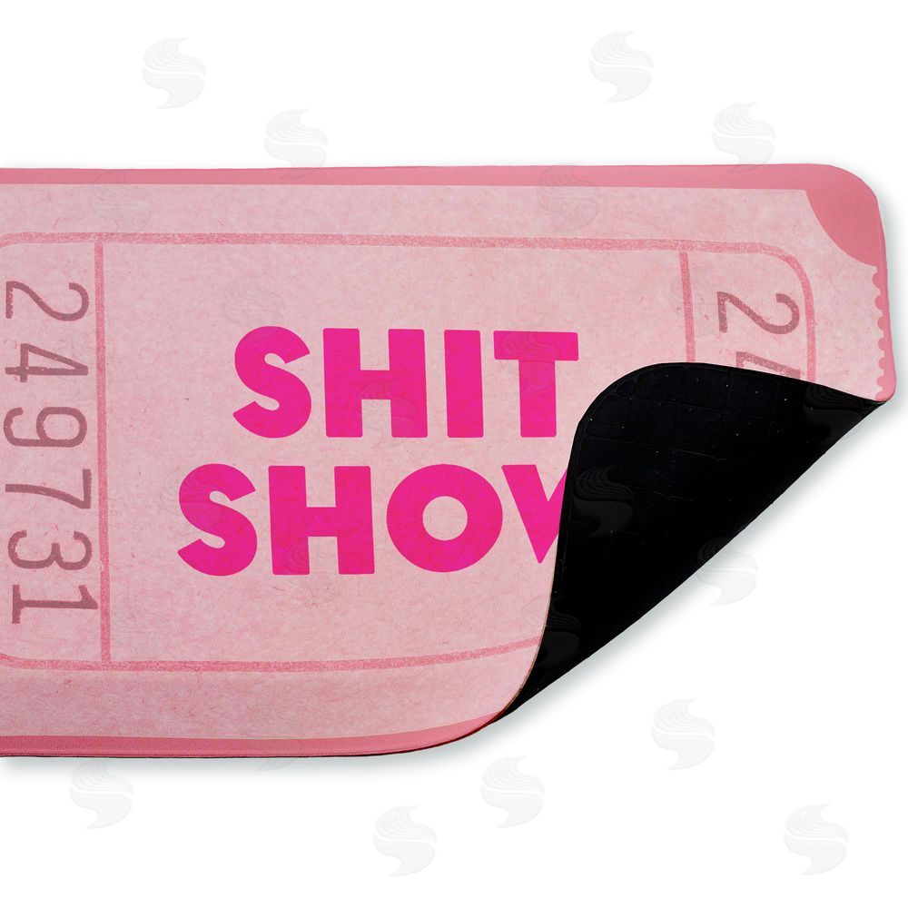 Stupell Studio Pink Sh*t Show Ticket Kitchen Floor Mat