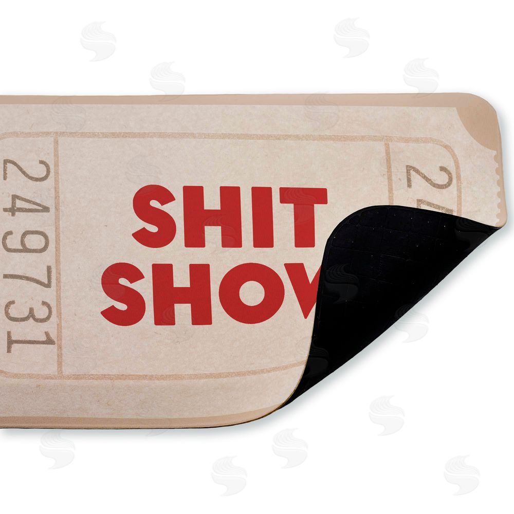 Stupell Studio Sh*t Show Ticket Neutrals Kitchen Floor Mat