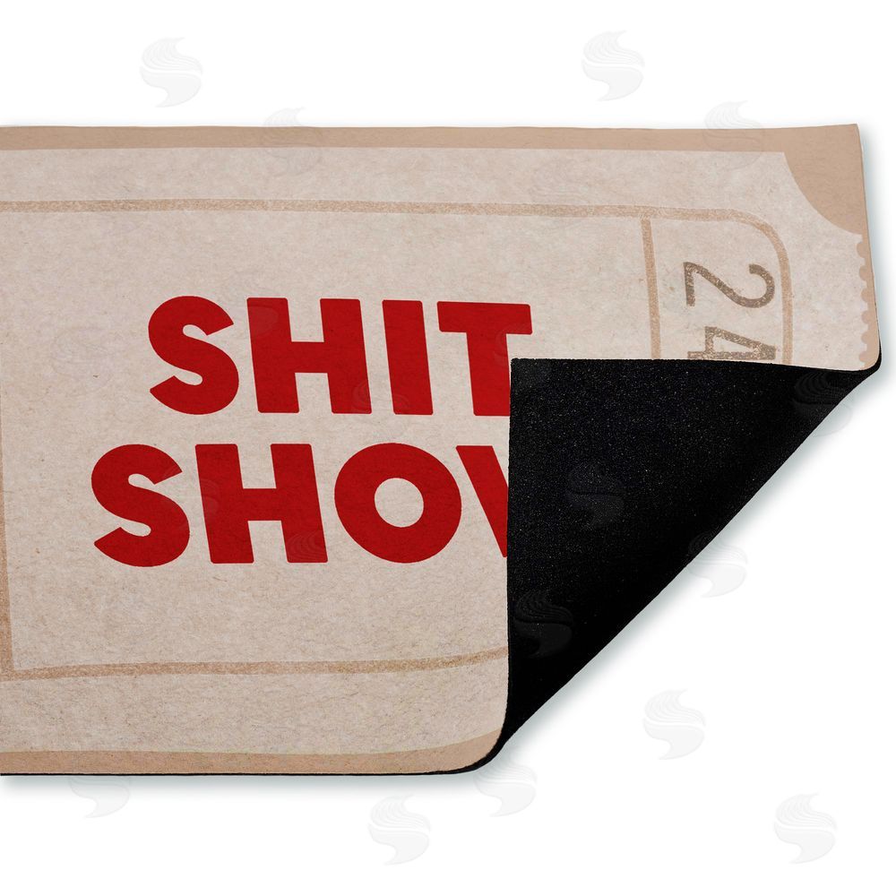 Stupell Studio Sh*t Show Ticket Neutrals Unwoven Outdoor Door Mat