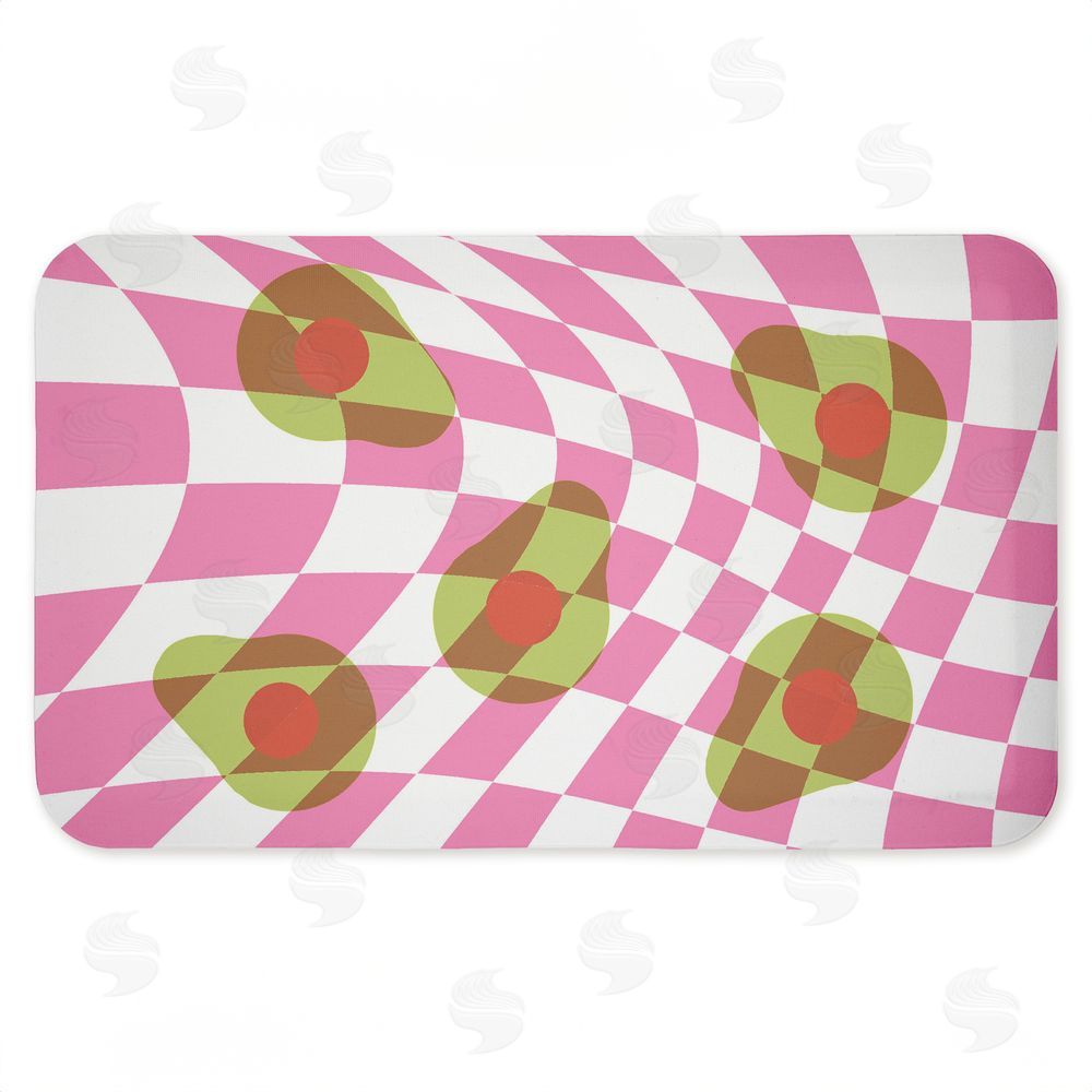 Stupell Studio Optical Illusion Avocados Kitchen Floor Mat