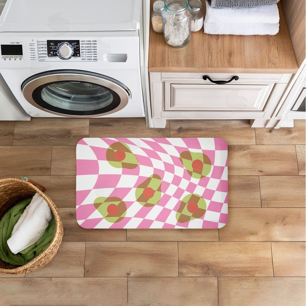 Stupell Studio Optical Illusion Avocados Kitchen Floor Mat