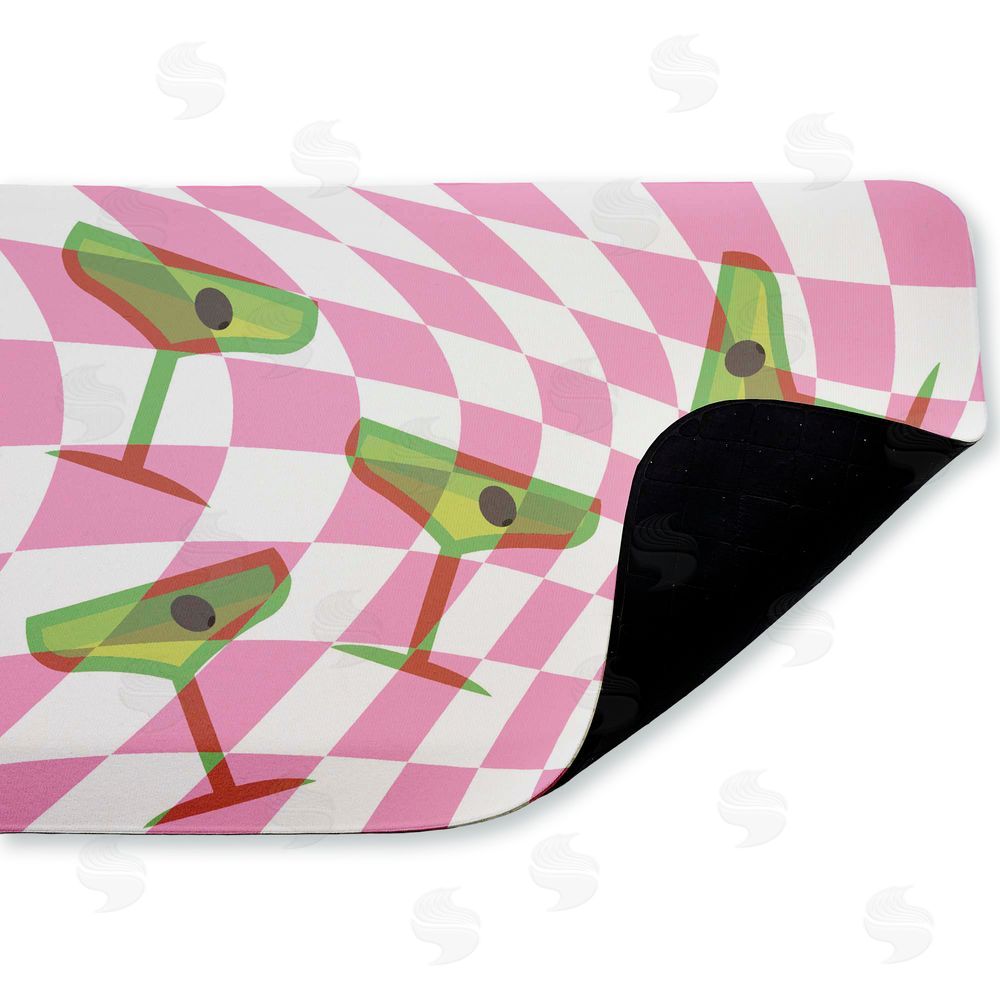 Stupell Studio Bright Retro Cocktail Glasses Kitchen Floor Mat
