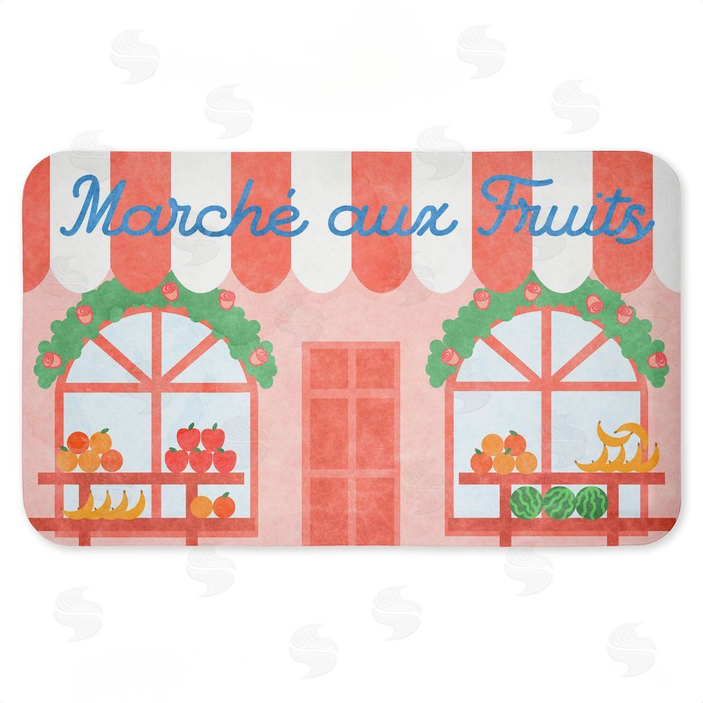 Stupell Studio French Fruit Market Kitchen Kitchen Floor Mat