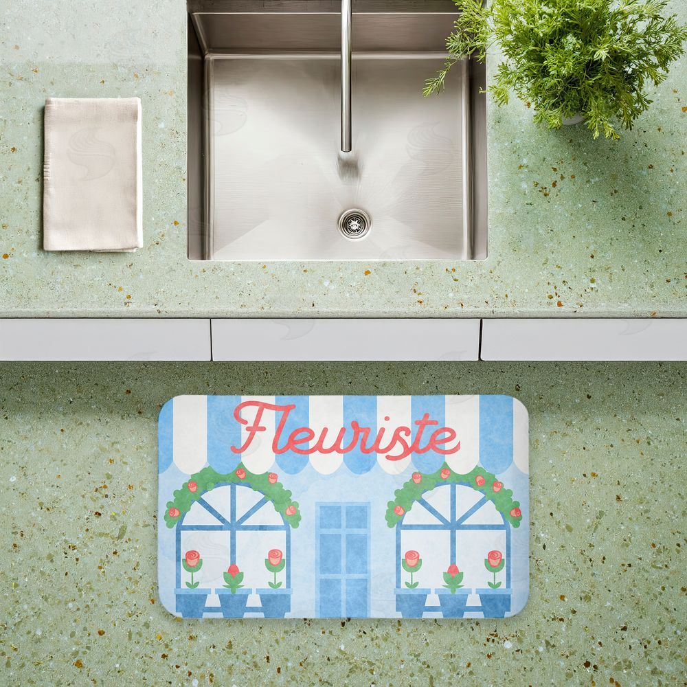 Stupell Studio Florist Shop Display Windows Kitchen Floor Mat