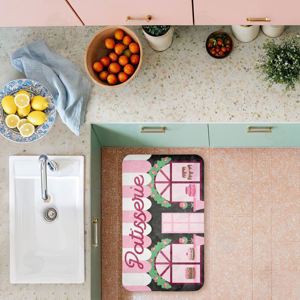 Stupell Studio Kitchen Patisserie Cakes Kitchen Floor Mat