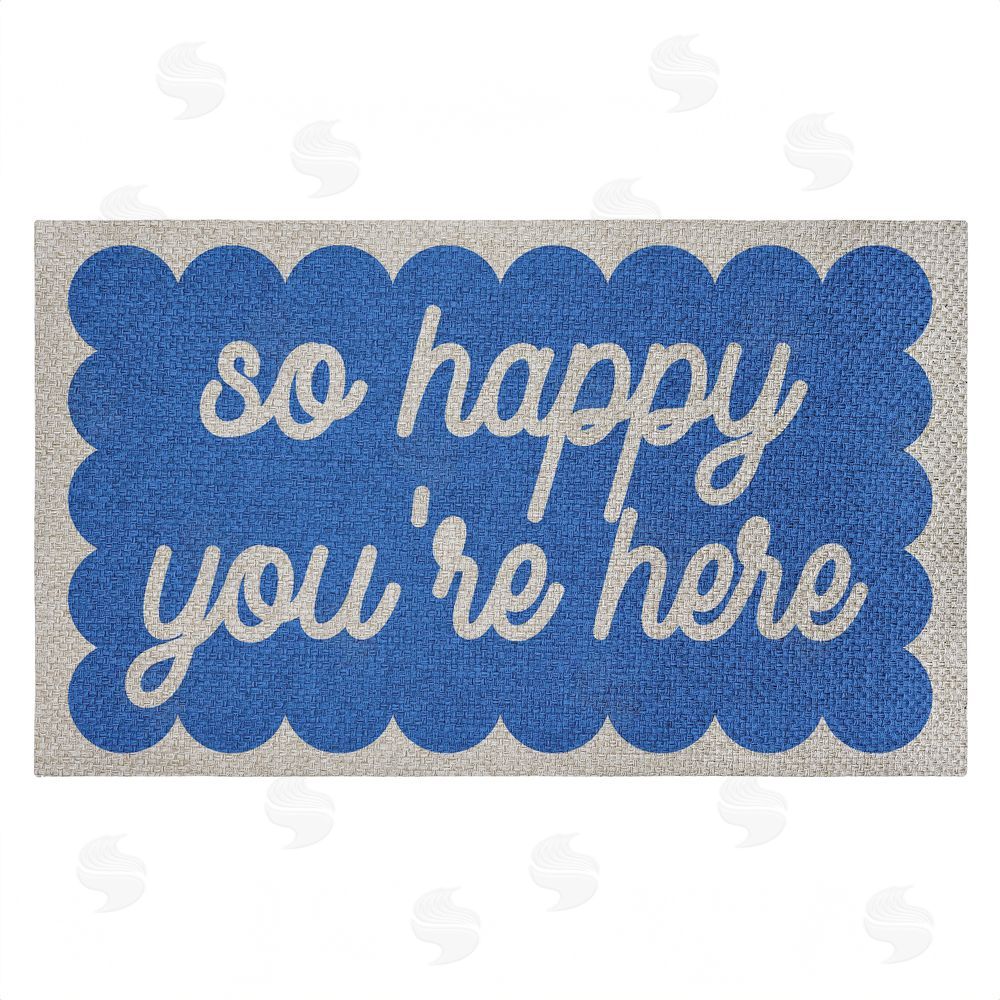 Stupell Studio So Happy You're Here Outdoor Faux Sisal Door Mat