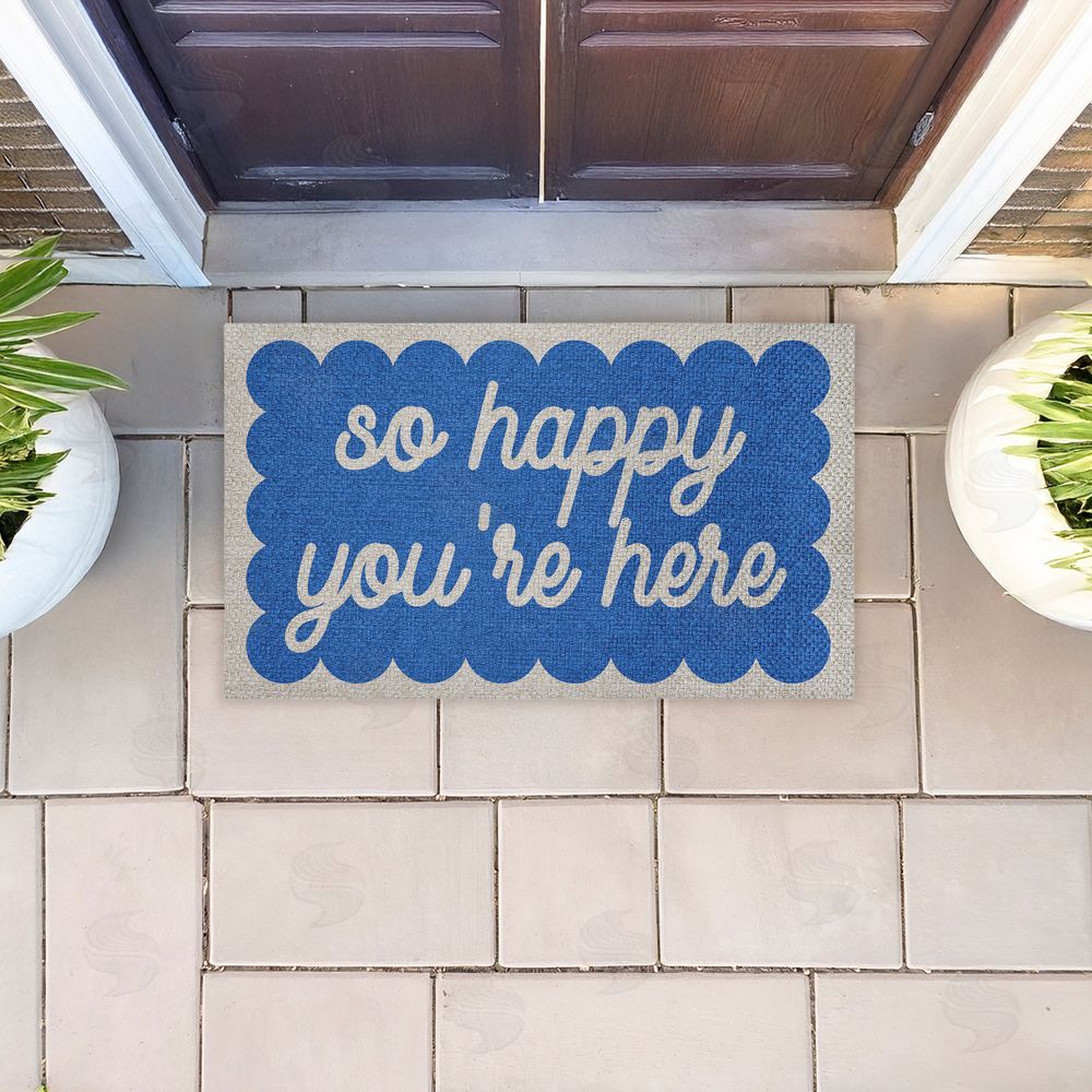 Stupell Studio So Happy You're Here Outdoor Faux Sisal Door Mat