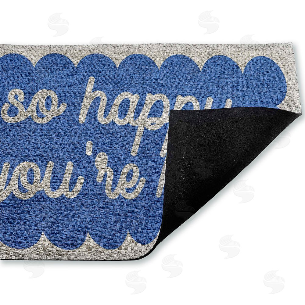 Stupell Studio So Happy You're Here Outdoor Faux Sisal Door Mat