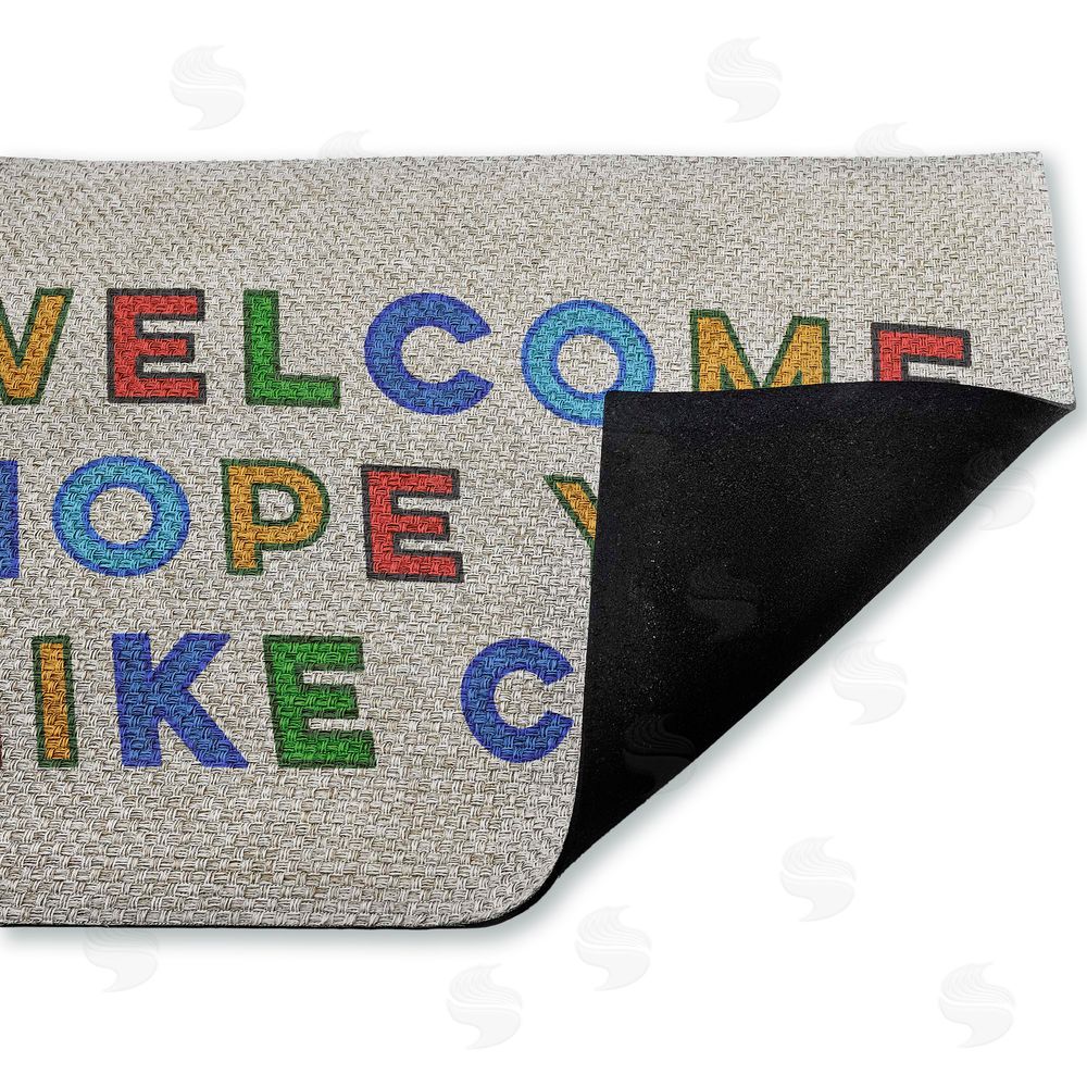 Stupell Studio Hope You Like Cats Greeting Outdoor Faux Sisal Door Mat