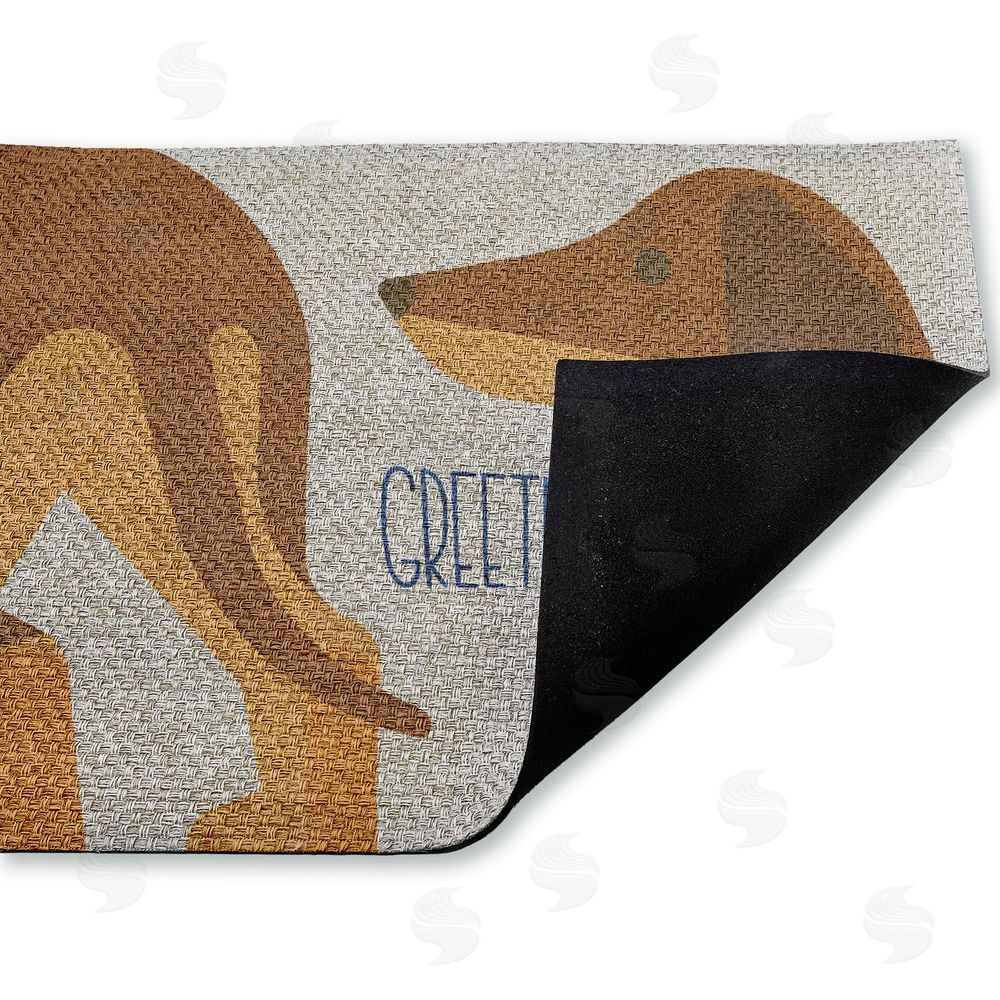 Stupell Studio Greetings Funny Dogs Outdoor Faux Sisal Door Mat