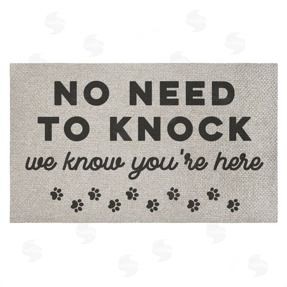 Stupell Studio No Need To Knock Outdoor Faux Sisal Door Mat