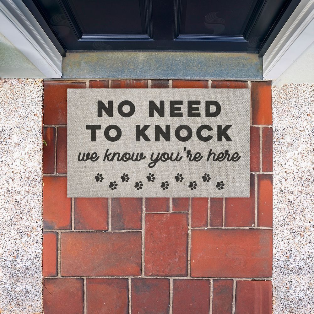 Stupell Studio No Need To Knock Outdoor Faux Sisal Door Mat
