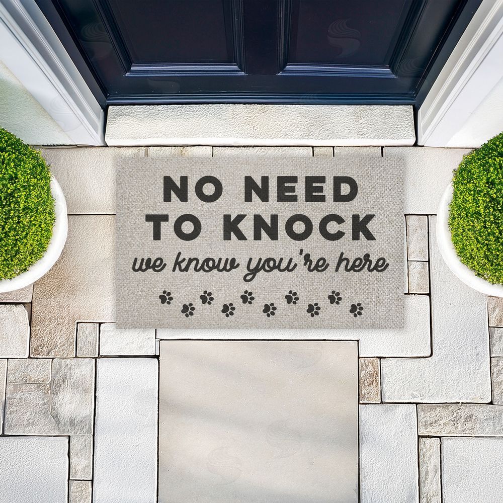 Stupell Studio No Need To Knock Outdoor Faux Sisal Door Mat