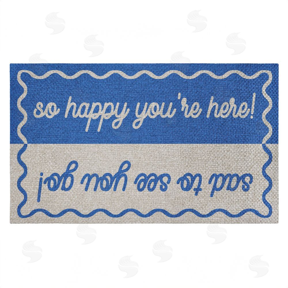 Stupell Studio Dual Greetings & Goodbye Outdoor Faux Sisal Door Mat
