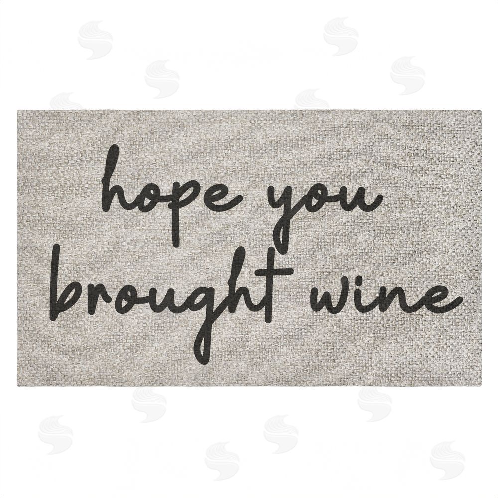 Stupell Studio Hope You Brought Wine Outdoor Faux Sisal Door Mat