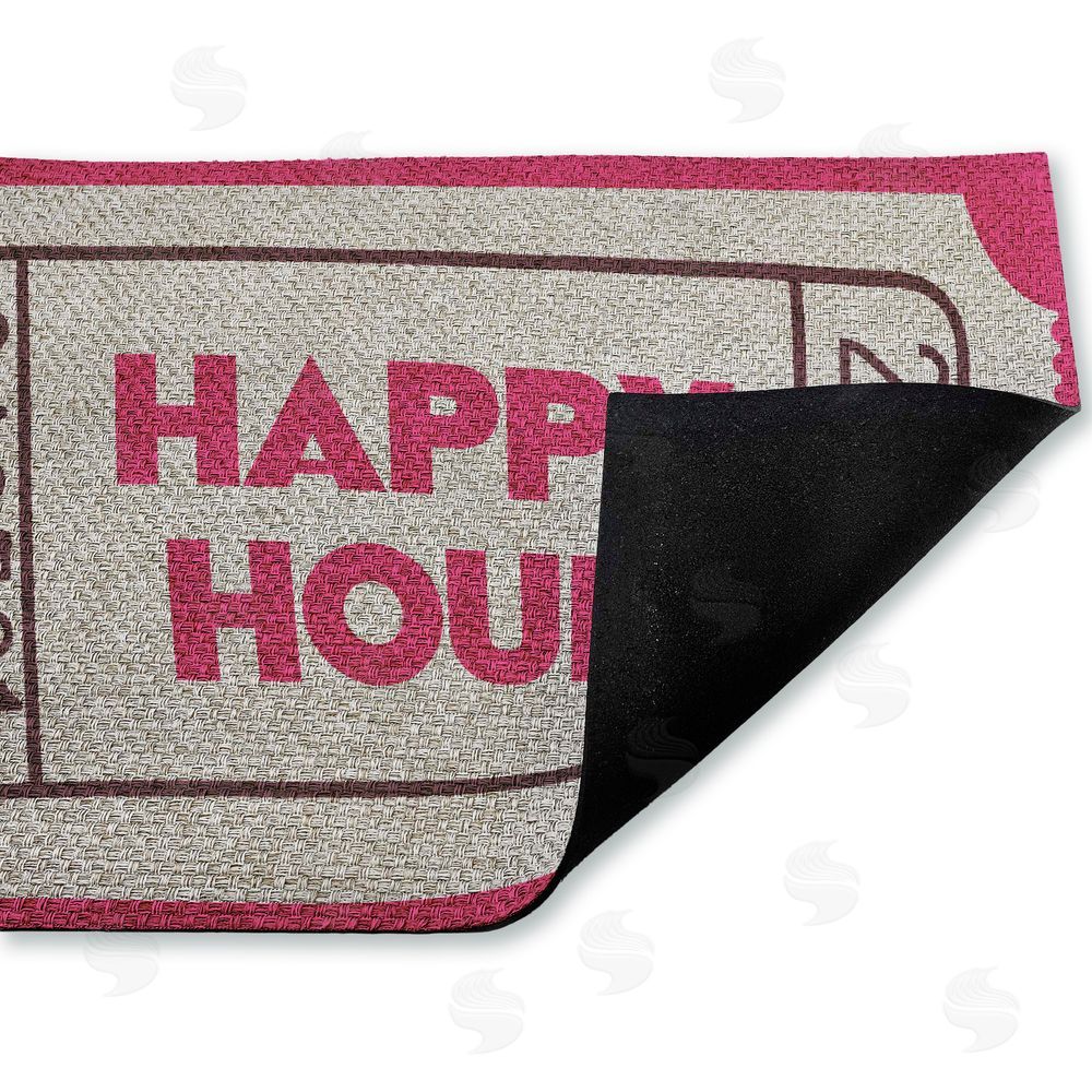 Stupell Studio Happy Hour Ticket Stub Outdoor Faux Sisal Door Mat