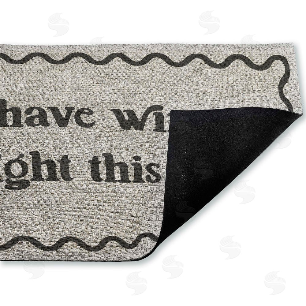 Stupell Studio Have Wine Right This Way Outdoor Faux Sisal Door Mat