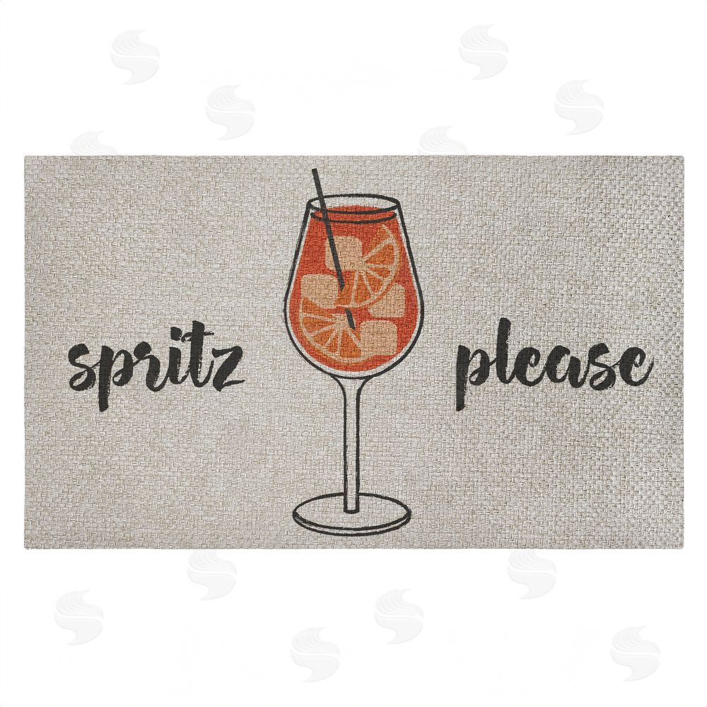 Stupell Studio Spritz Please Kitchen  Outdoor Faux Sisal Door Mat