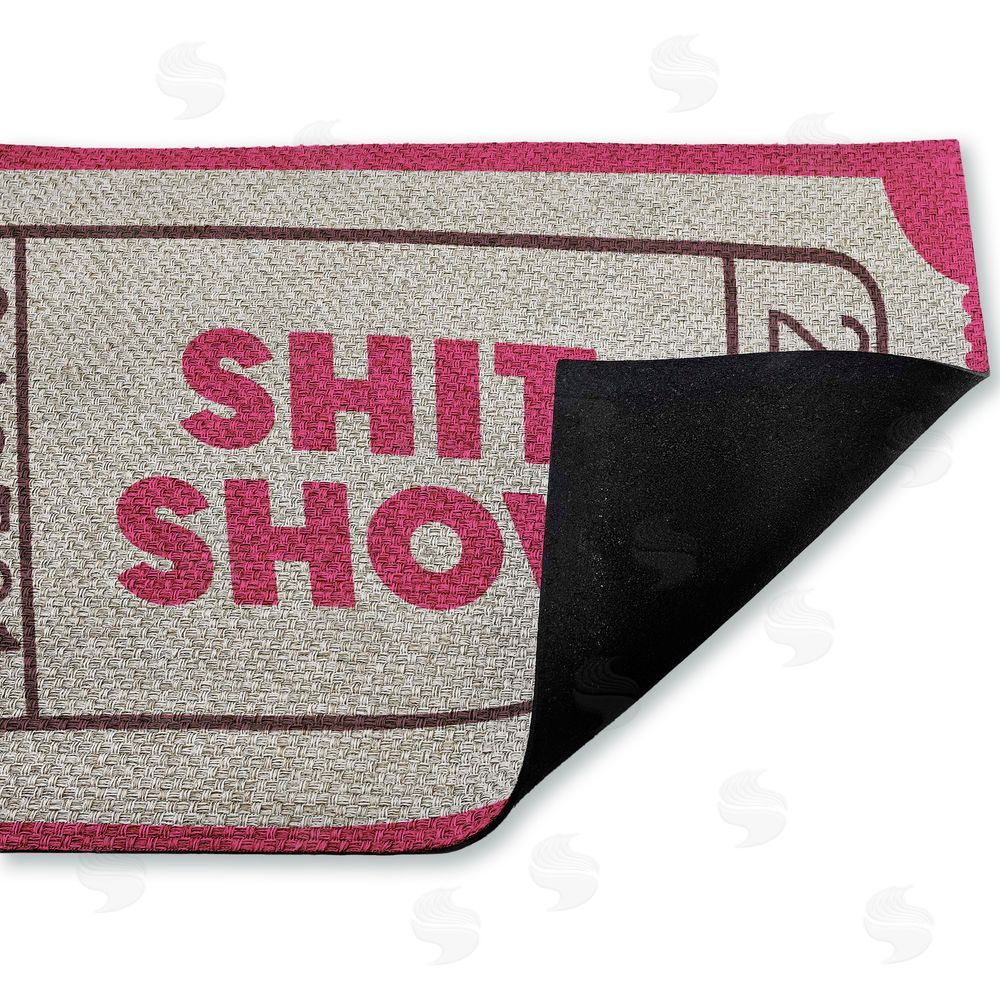 Stupell Studio Sh*t Show Ticket Stub Outdoor Faux Sisal Door Mat