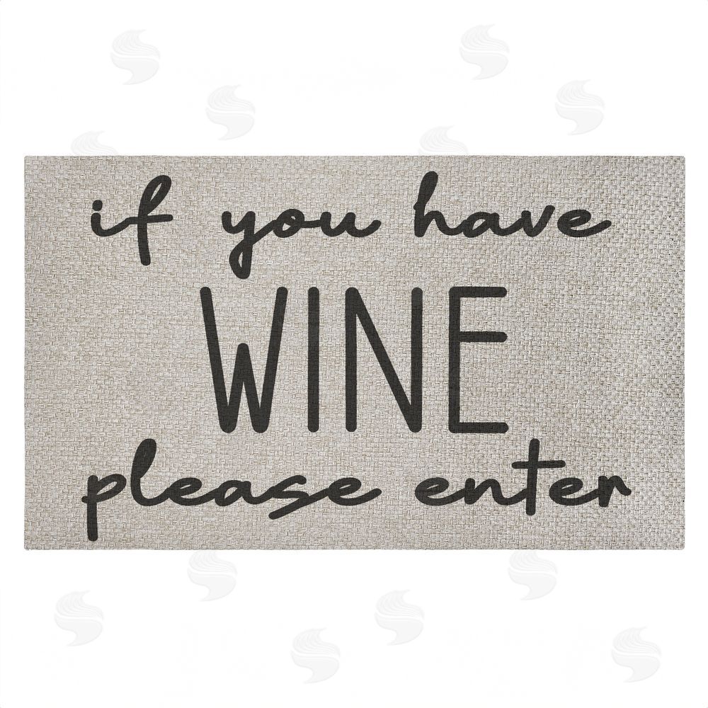 Stupell Studio If You Have Wine Enter Outdoor Faux Sisal Door Mat