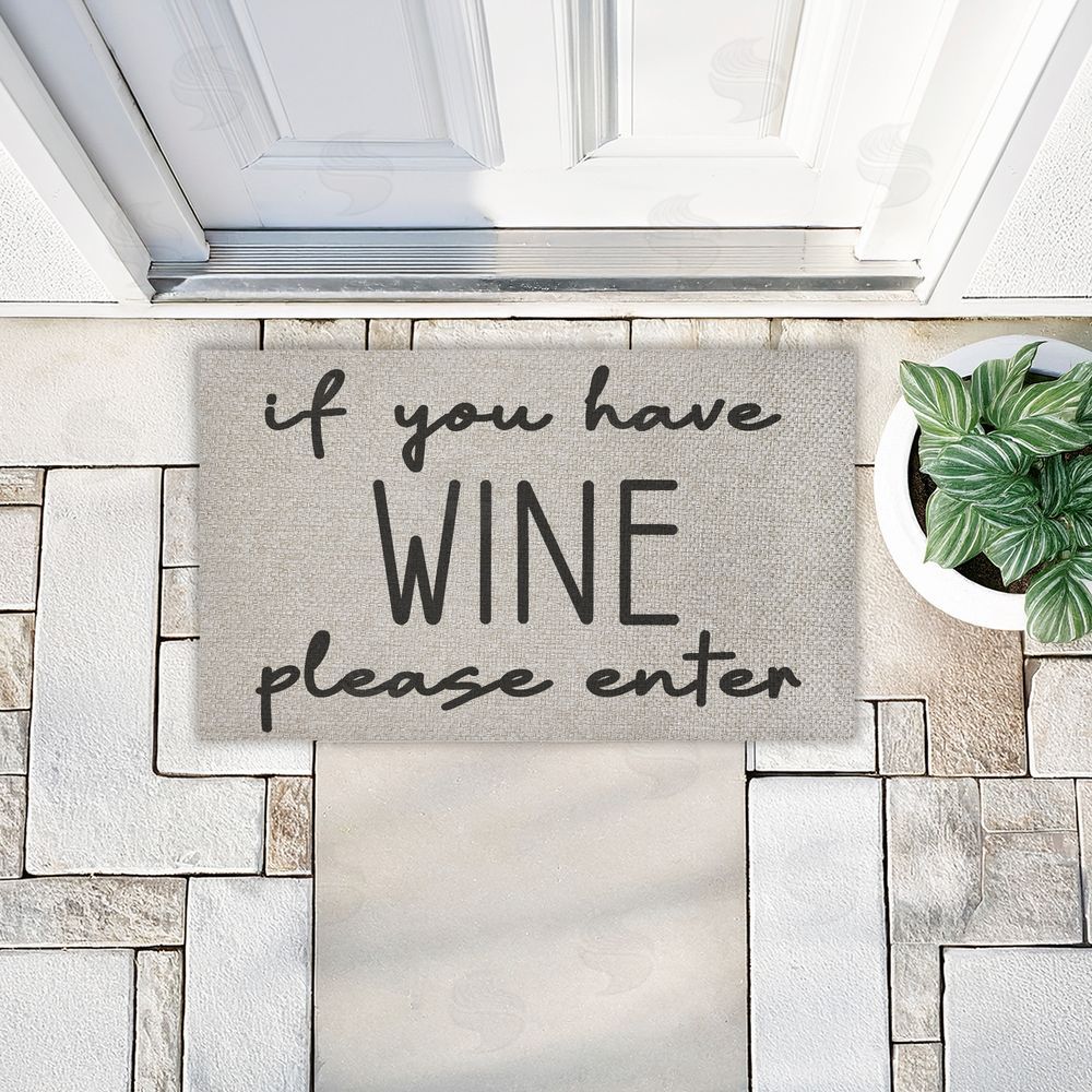 Stupell Studio If You Have Wine Enter Outdoor Faux Sisal Door Mat